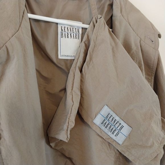 Men's Kenneth Barnard Tan Nylon Trench/Rain Coat with Storage Tote - One Size - Picture 7 of 7